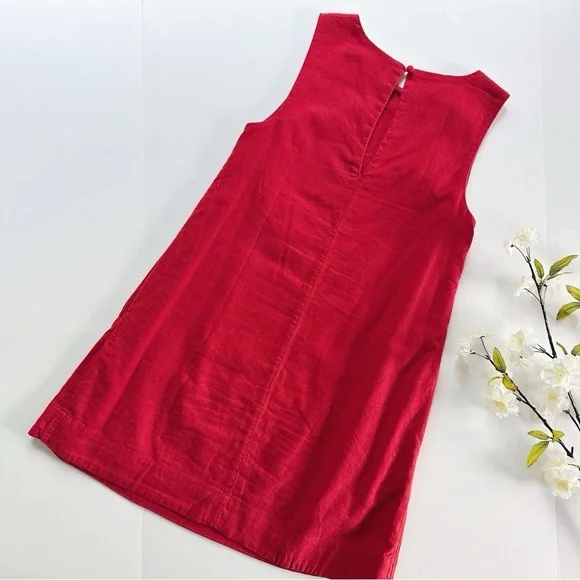 Abercrombie & Fitch High-Neck Linen Blend Mini Red Dress -  threedaughtersproperties.com